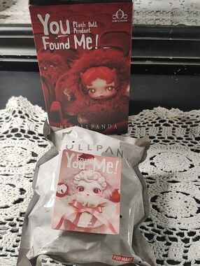 Pop Mart You Found Me! Plush Doll Pendant - Pink